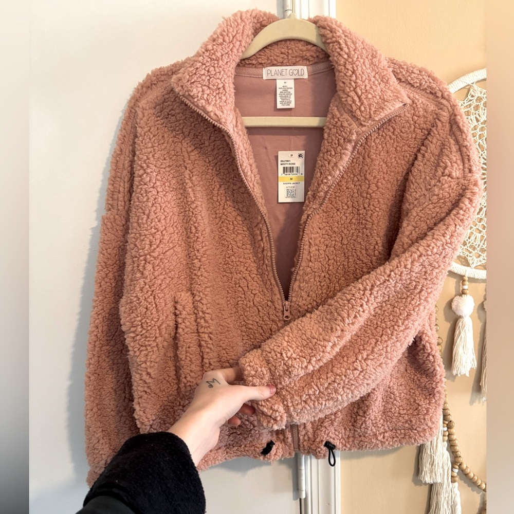 Pink sherpa jacket
